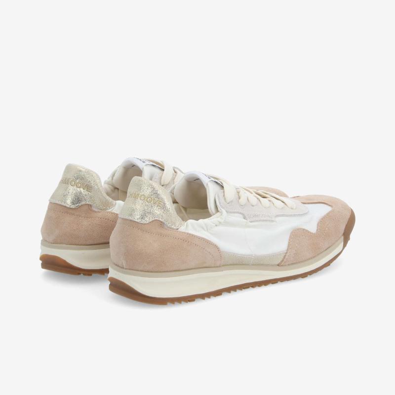 CAMDEN SNEAKER W - NYL/SDE/CRYSTAL - OFF WHITE/BEIGE/GOLD